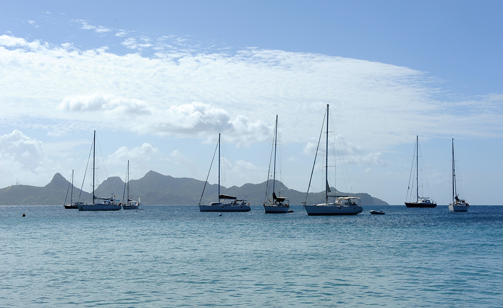 St Vincent and the Grenadines Yachts in Saline Bay, Mayreau and Union Island